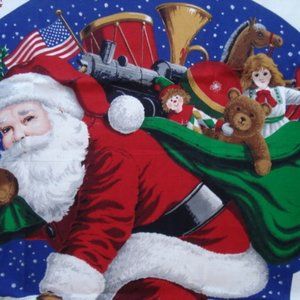 Jumbo Christmas Stocking, Vtg VIP Cranston Down the Chimney he Came, out…